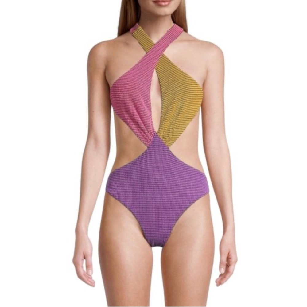 Agua Bendita Malibu Vini One Piece Color Block Swimsuit - Picture 4 of 14